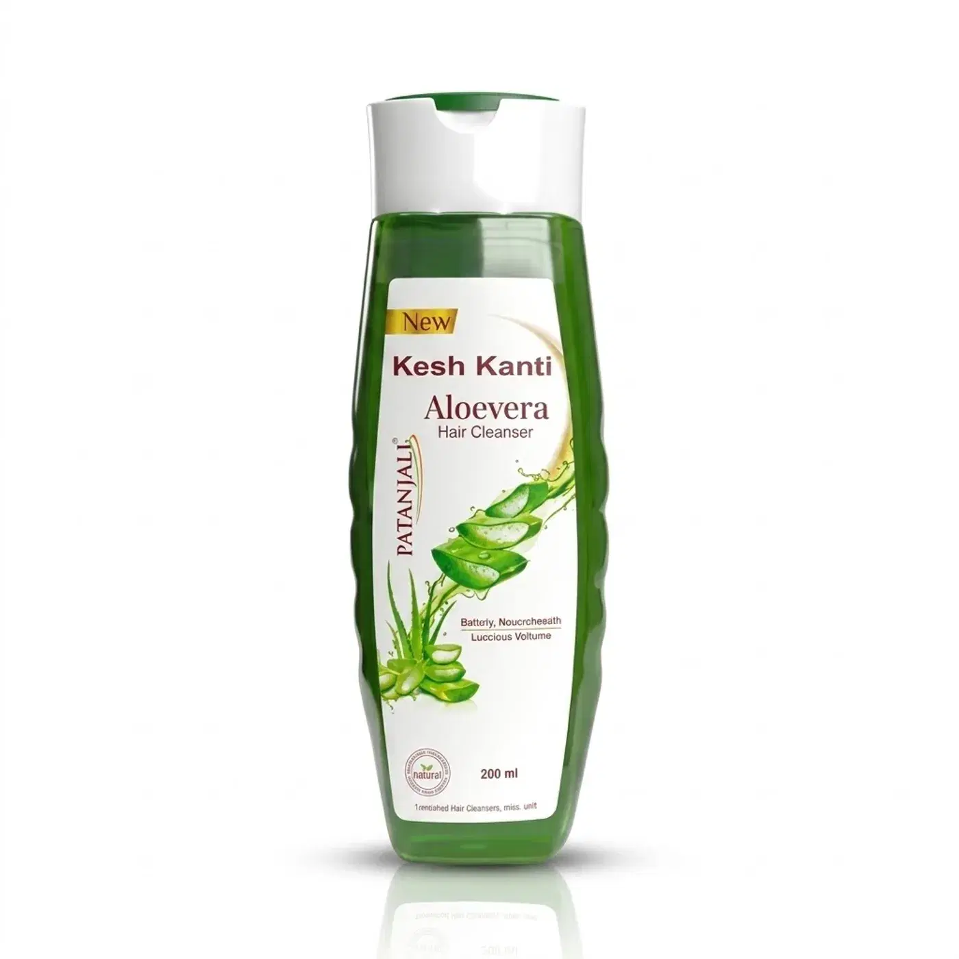Patanjali Kesh Kanti Aloevera Hair Cleanser 180ML, प्राकृतिक पोषण देने वाला शैम्पू, स्वस्थ बालों के लिए हर्बल देखभाल, पुरुषों और महिलाओं के लिए स्कैल्प क्लीनज़र, सभी प्रकार के बालों के लिए