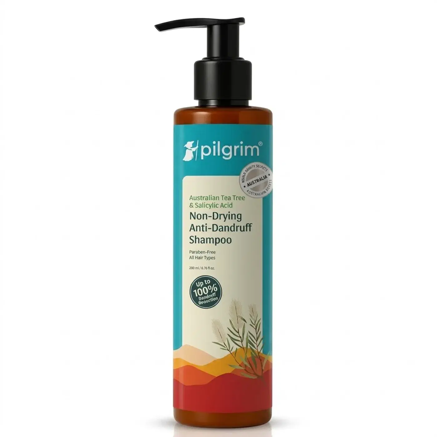 Pilgrim Australian Tea Tree Non-Drying Anti-Dandruff Shampoo | डैंड्रफ जड़ से हटाए | खुजली और जलन में मदद | मजबूत और स्मूद बाल | पुरुष और महिलाओं के लिए