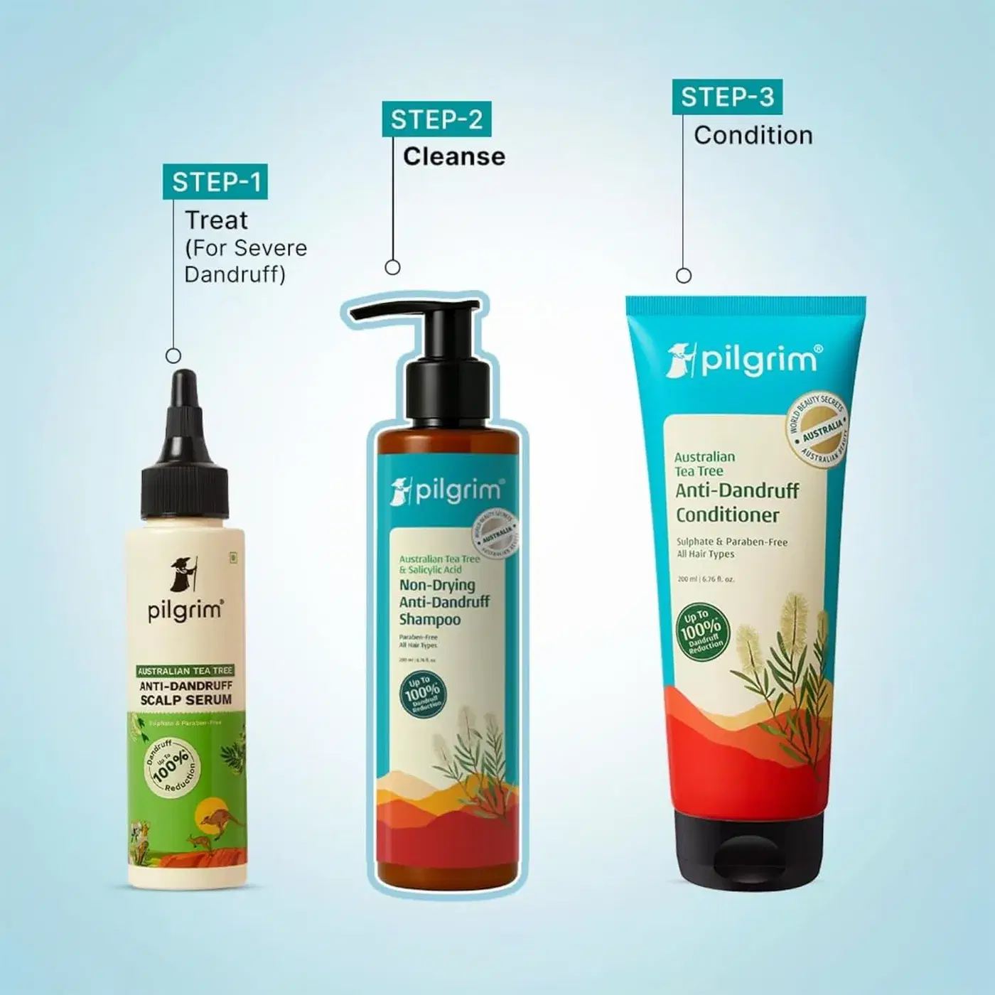 Pilgrim Australian Tea Tree Non-Drying Anti-Dandruff Shampoo | डैंड्रफ जड़ से हटाए | खुजली और जलन में मदद | मजबूत और स्मूद बाल | पुरुष और महिलाओं के लिए 4