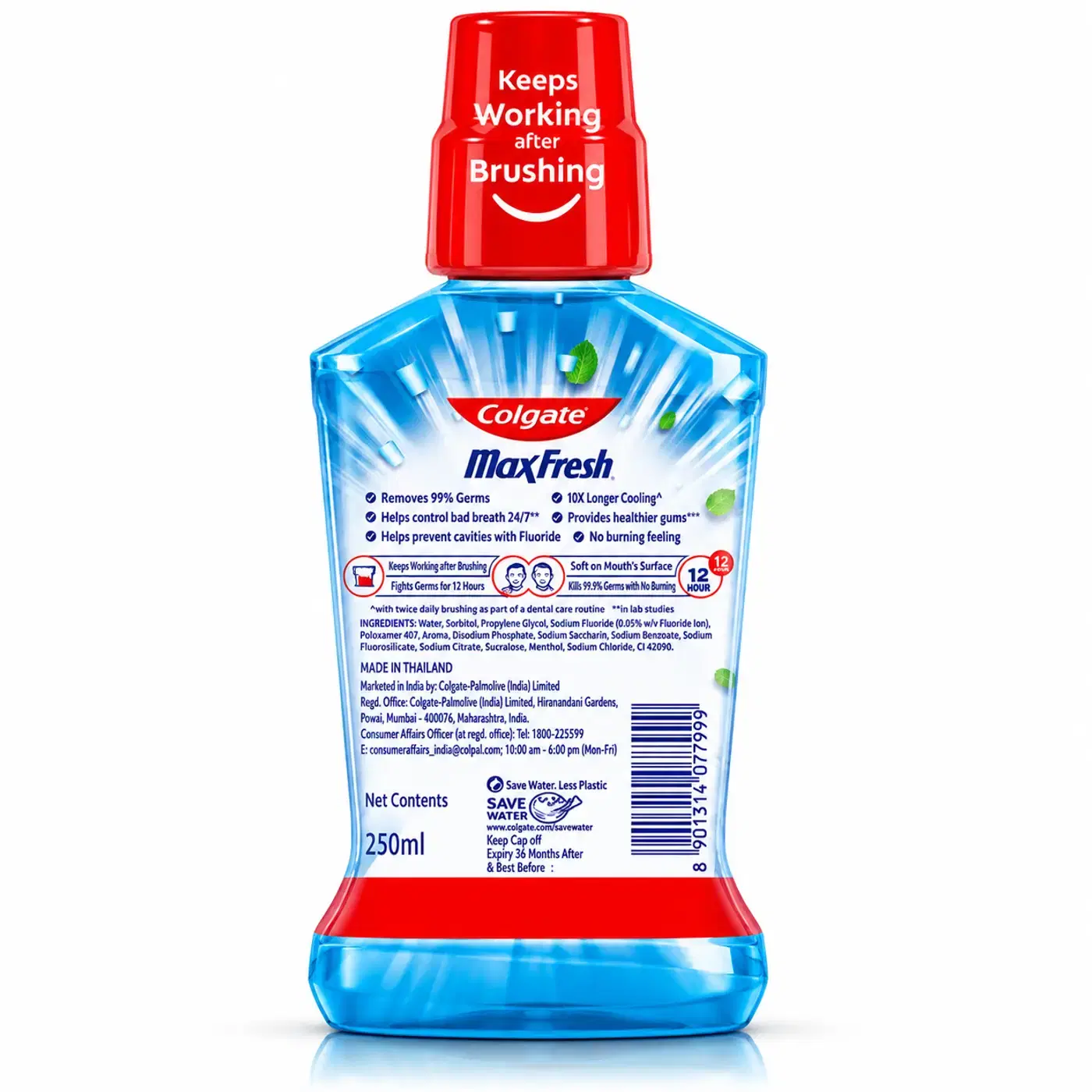 Colgate Peppermint MaxFresh Plax Antibacterial Mouth Wash 2