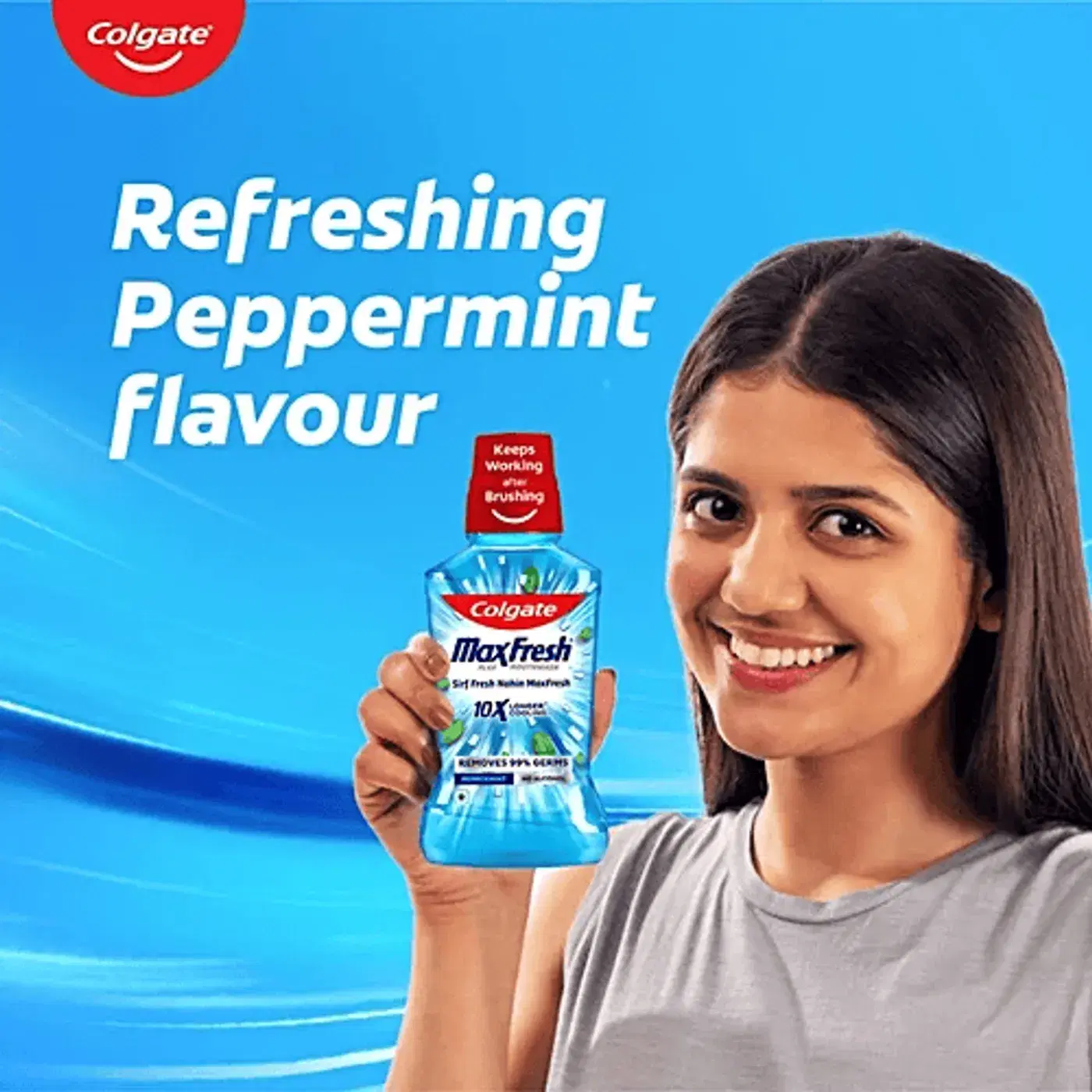 Colgate Peppermint MaxFresh Plax Antibacterial Mouth Wash 3