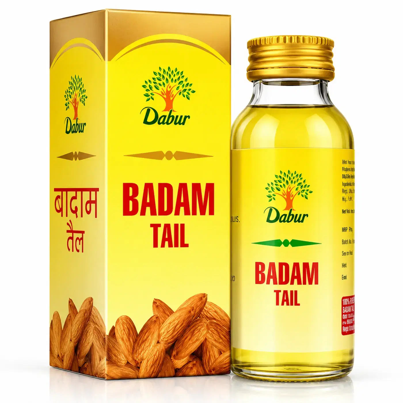 डाबर बादाम तेल - 100ml | 100% शुद्ध बादाम तेल | विटामिन E से भरपूर | स्वस्थ त्वचा और बालों को बढ़ावा देता है