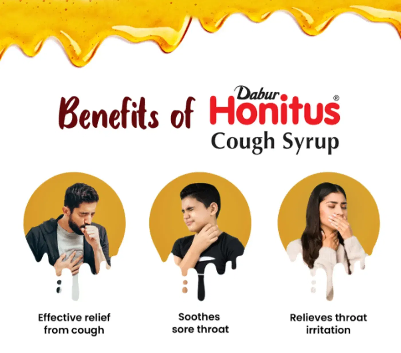 Dabur Honitus | Herbal Cough Remedy | Honey Based Ayurvedic Syrup | Fast Relief from Cough, Cold & Sore Throat 4