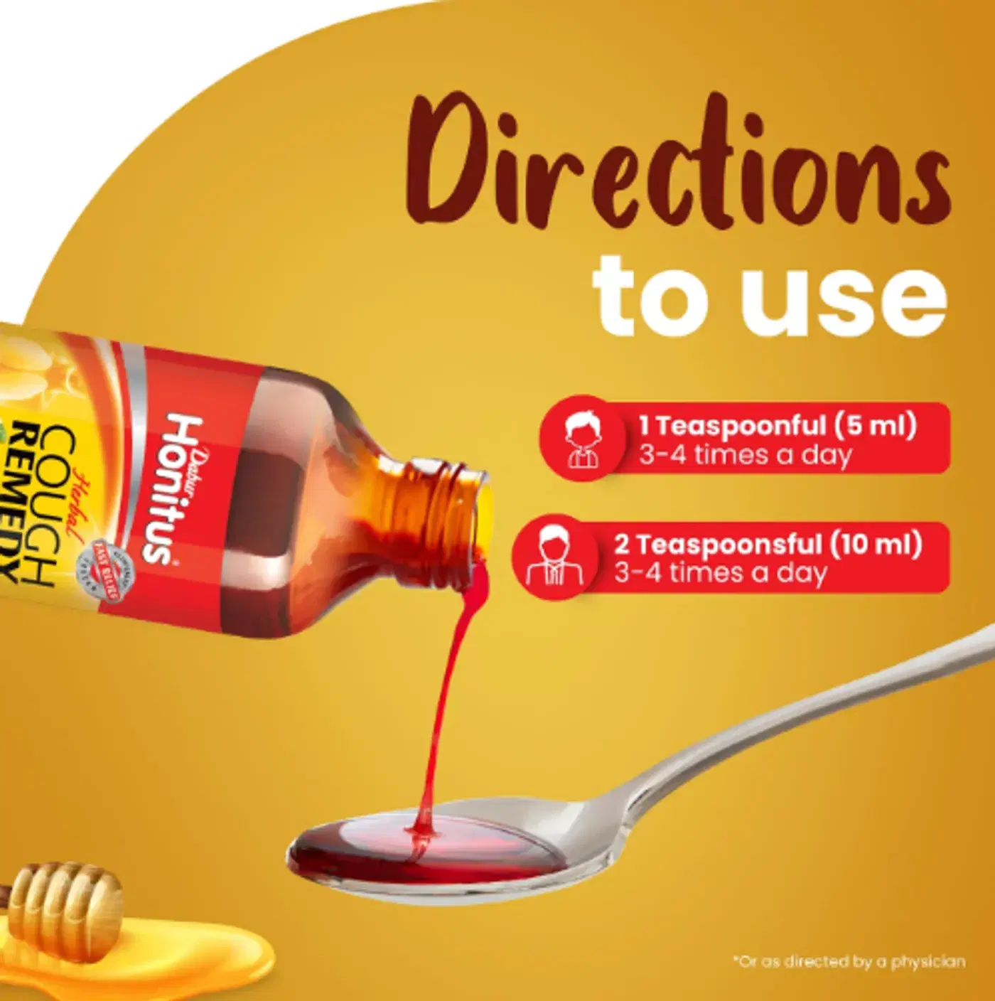 Dabur Honitus | Herbal Cough Remedy | Honey Based Ayurvedic Syrup | Fast Relief from Cough, Cold & Sore Throat 5