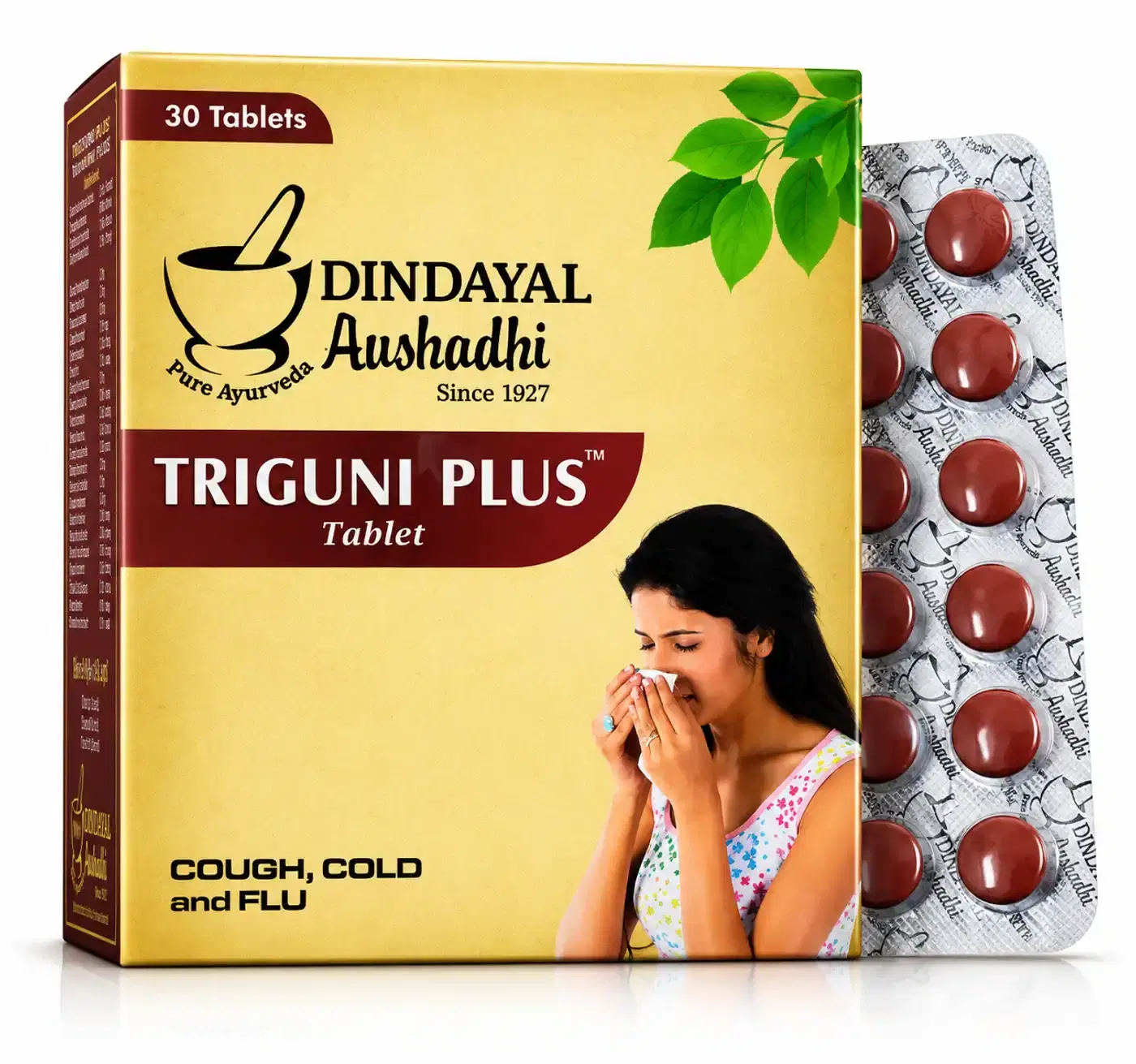 Dindayal Aushadhi Triguni Plus Tablet - Immunity & Stress Management