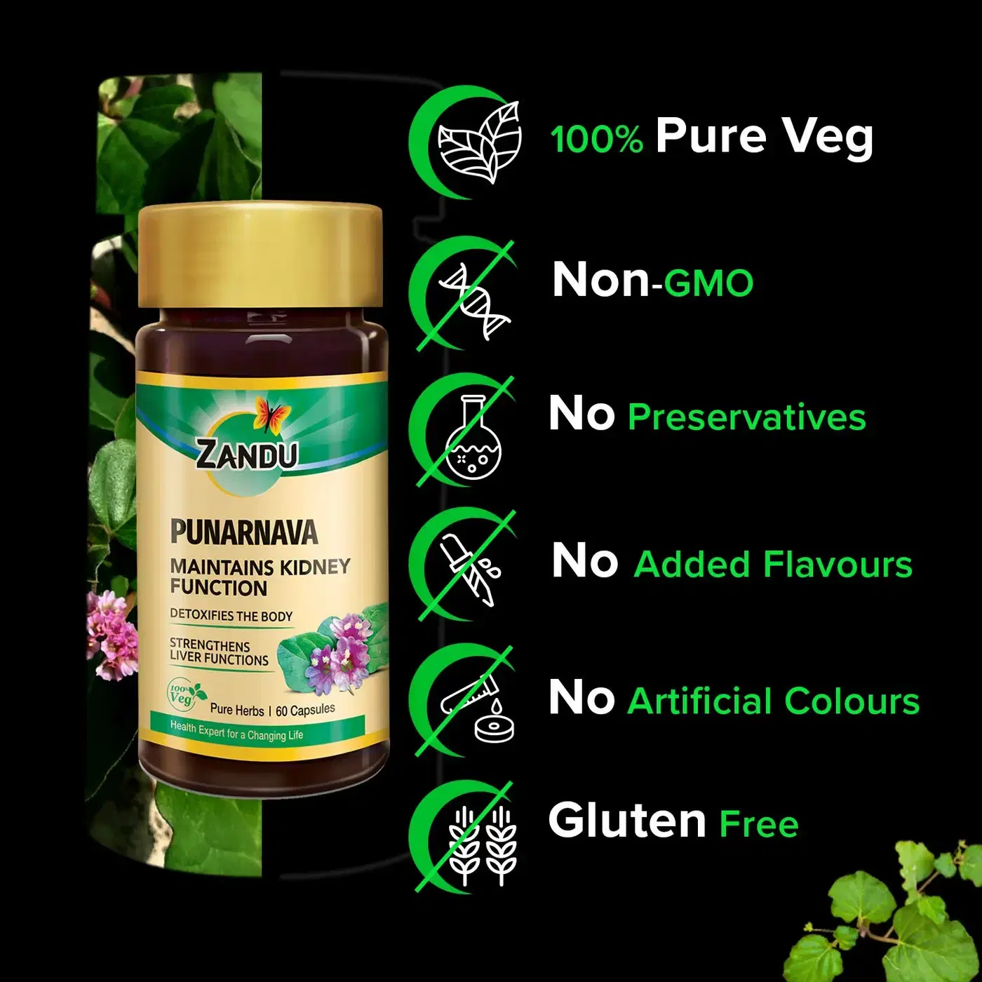 Zandu Punarnava | Supports Kidney, Liver & Fluid Balance 3 Zandu Punarnava with electrolyte balancing properties | Maintains Kidney Function & Strengthens Liver Functions 3