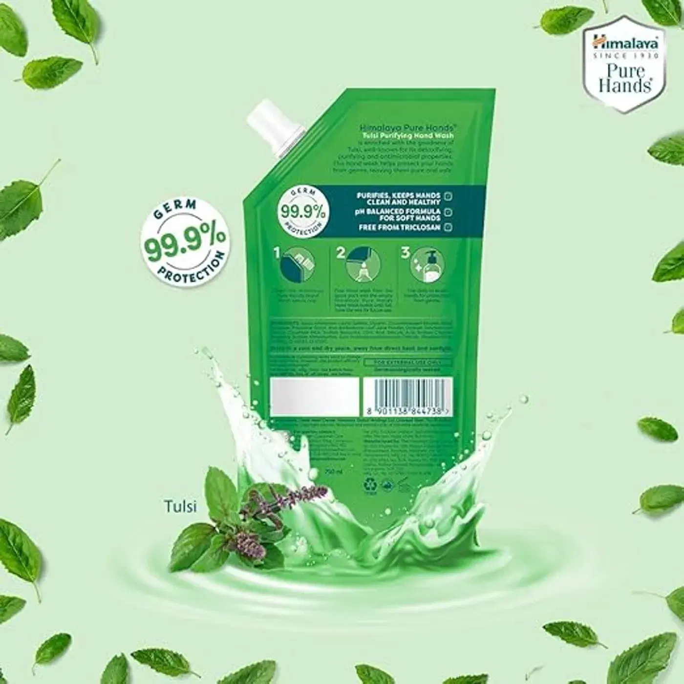 Himalaya Pure Hands Tulsi Hand Wash स्वच्छ आणि मऊ हातांसाठी 5