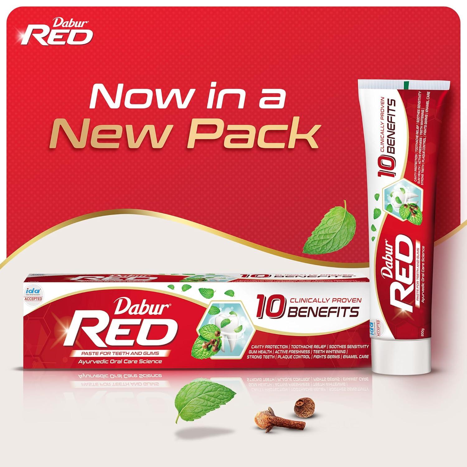 Dabur Red Toothpaste for Strong Teeth & Complete Ayurvedic Oral Care