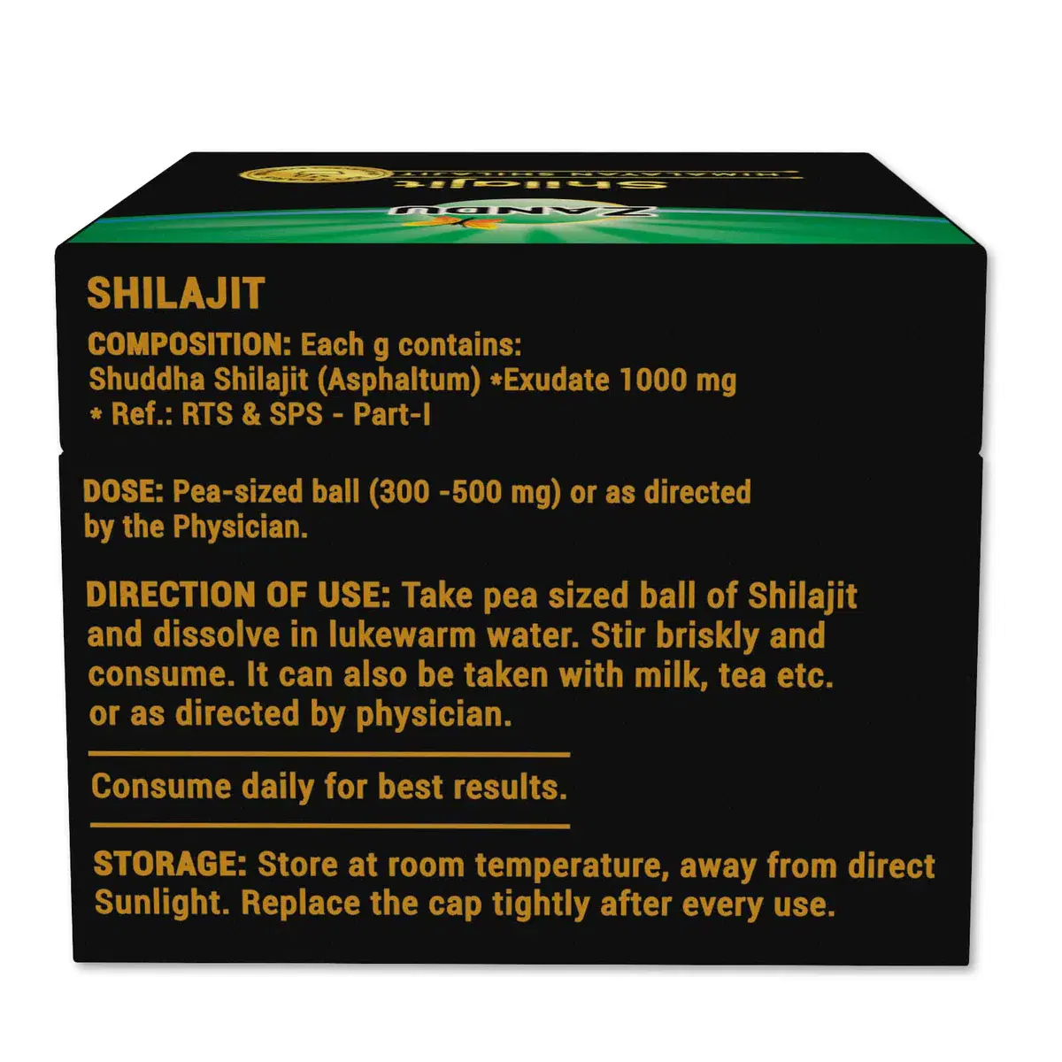 Zandu Shilajit Resin for Energy, Stamina & Vitality Boost 2 ઊર્જા અને જીવનશક્તિ માટે ઝંડુ હિમાલયન શિલાજીત રેઝિન 2