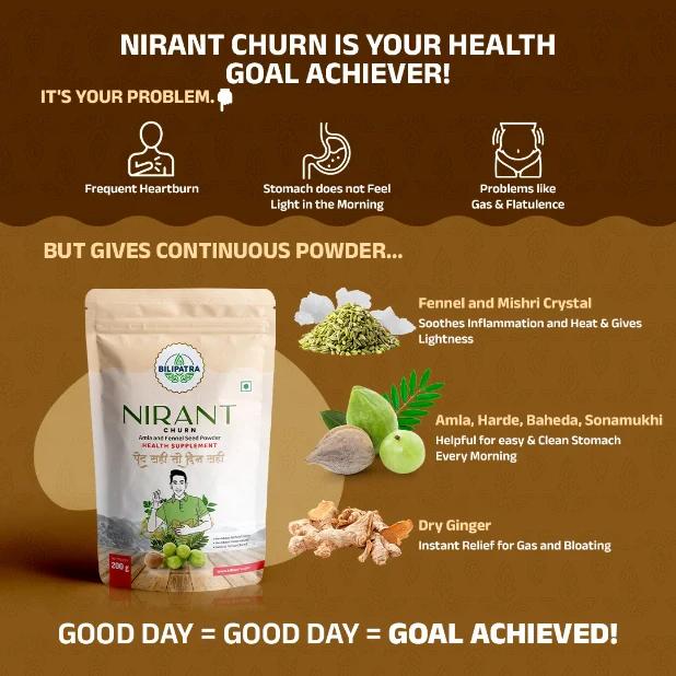 Nirant Churn | Supports Digestive Health & Gut Wellness 5 Nirant Churn – A Trusted Formula for Gas, Heartburn, Digestion & Regular Bowel Cleansing 5