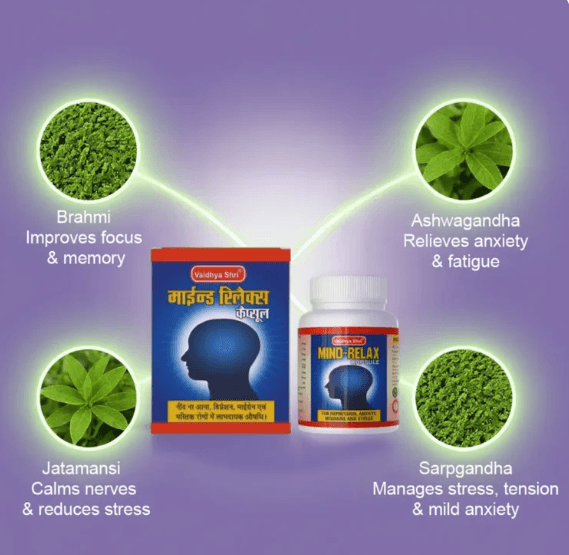 Mind Relax Capsules for Stress & Anxiety | Ayurvedic Herbal Support | Quikdu 3 Mind Relax Capsules – Ayurvedic Herbal Capsules for Stress, Anxiety & Mental Relaxation | 30 Capsules 3
