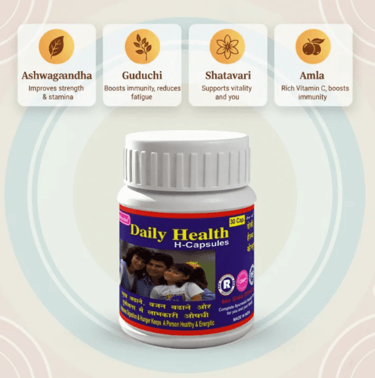 Daily Health Capsules – Ayurvedic Immunity & Wellness | Quikdu 3 Daily Health Capsules – 30 Capsules | Daily Wellness & Immunity Support 3