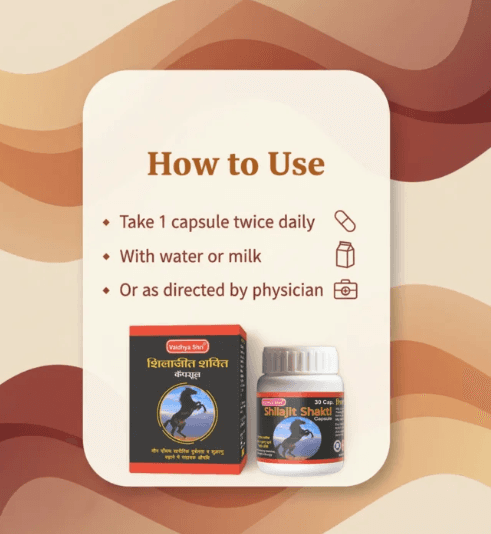 Vaidhya Shri Pharmaceuticals' Premium Shilajit Shakti Capsules - 30T 3 Shilajit Shakti Capsules – 30 Capsules | आयुर्वेदिक ताकत, स्टैमिना और ऊर्जा सपोर्ट 3