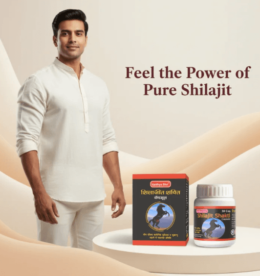 Vaidhya Shri Pharmaceuticals' Premium Shilajit Shakti Capsules - 30T 5 Shilajit Shakti Capsules – 30 Capsules | आयुर्वेदिक ताकत, स्टैमिना और ऊर्जा सपोर्ट 5