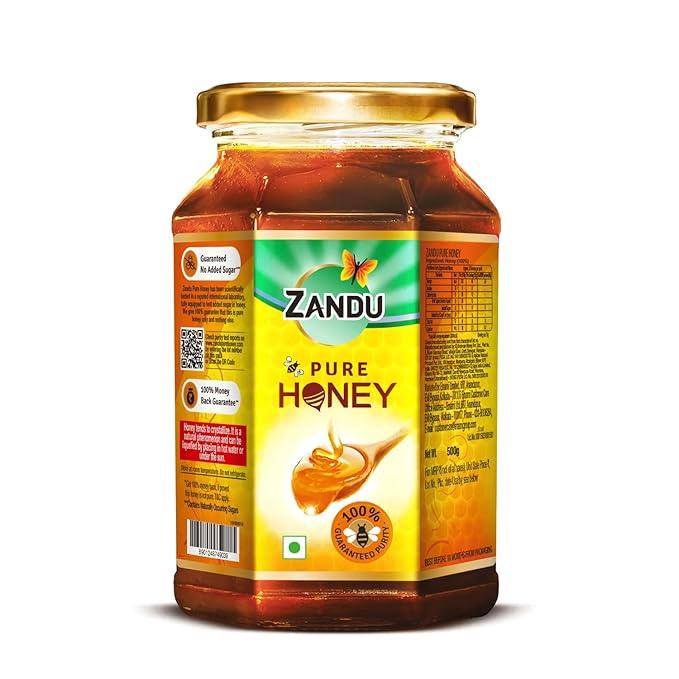 Buy Zandu Pure Honey 500g Online | Natural Ayurvedic Honey | Quikdu Zandu Pure Honey | 100% प्राकृतिक और आयुर्वेदिक शहद भारत