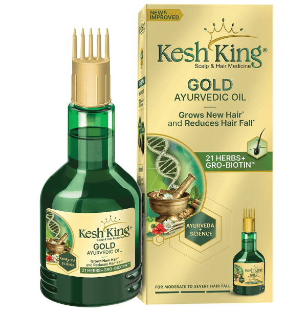 Unlock Strong, Healthy Hair with Kesh King Gold Ayurvedic Oil - Reduce Hair Fall & Support Growth Unlock Strong, Healthy Hair with Kesh King Gold Ayurvedic Oil - Reduce Hair Fall & Support Growth