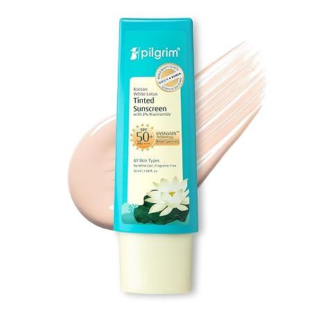 Radiant Protection: Pilgrim Korean White Lotus Tinted Sunscreen SPF 50+ PA++++ Review Radiant Protection: Pilgrim Korean White Lotus Tinted Sunscreen SPF 50+ PA++++ Review