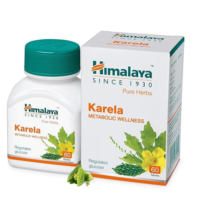 Himalaya Karela Tablets: metabolic wellness & reduce sugar level हिमालय करेला, 60 गोलियों की बोतल - मेटाबॉलिक वेलनेस एंड शुगर लेवल सपोर्ट