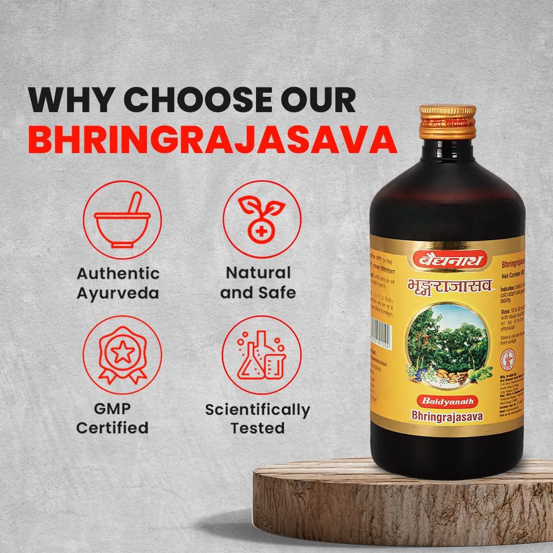 Baidyanath Bhringrajasava – Respiratory Support & Hair care 4 Baidyanath Bhringrajasava - Helps to Manage Common Cold, Cough & Premature Greying of Hair | Maintains Overall Wellbeing 4