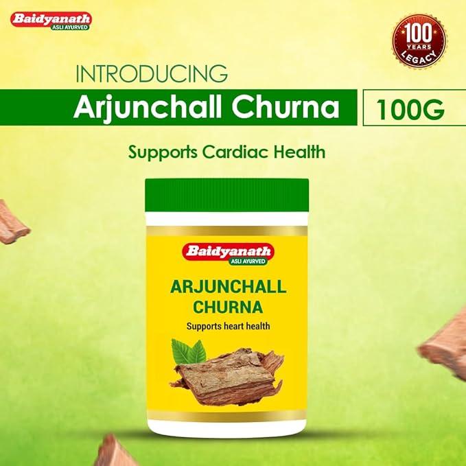 Baidyanath Arjunchall Churna - Heart Health Support 6 बैद्यनाथ अर्जुनछाल चूर्ण - हृदय स्वास्थ्य को समर्थन देने वाला आयुर्वेदिक पाउडर 6