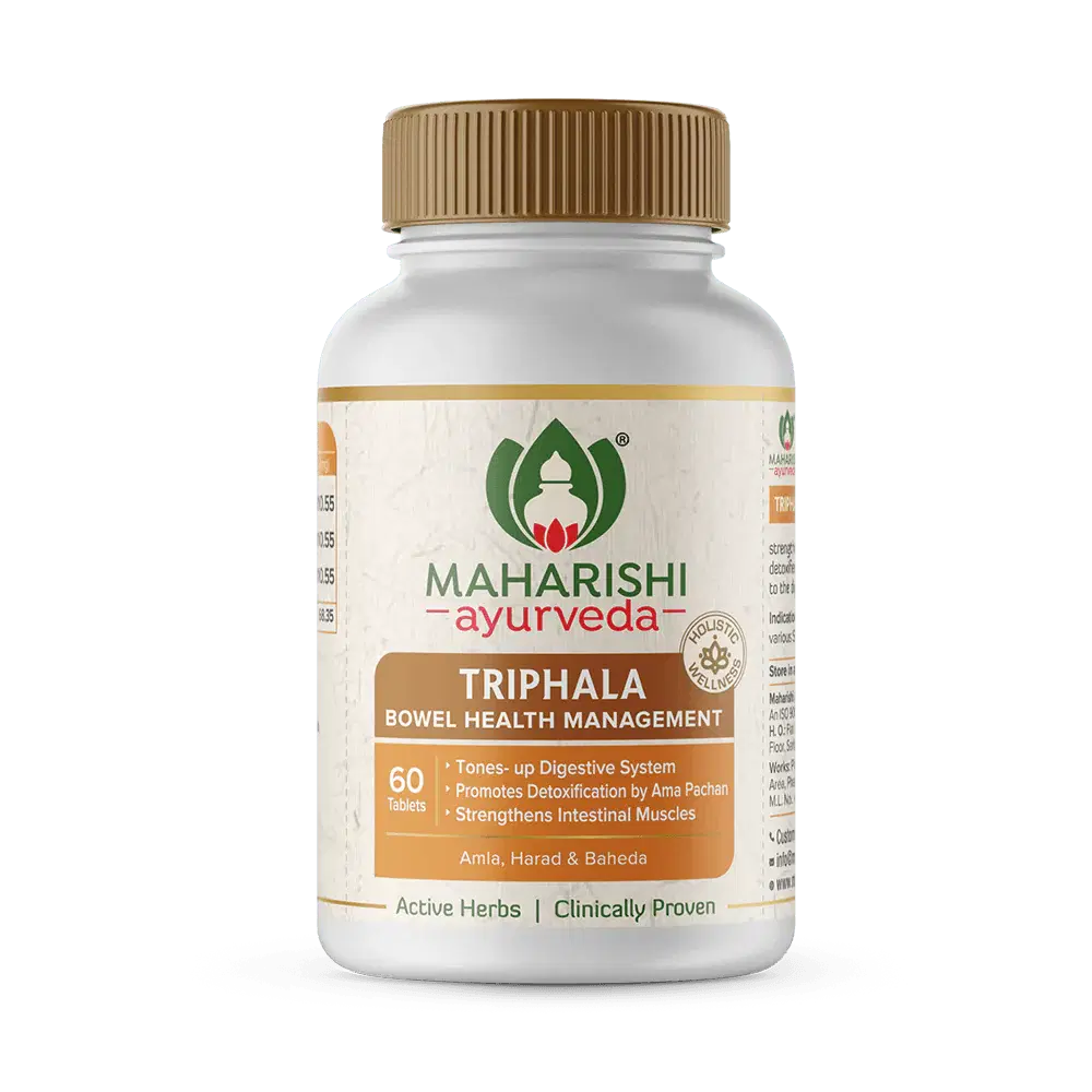 Maharishi Ayurveda Triphala Tablets – Digestive & Bowel Health Maharishi Ayurveda Triphala Tablets | Supports Healthy Digestion | Improves Bowel Wellness| Relieves Constipation | Pure Herbs Used | 100% Ayurvedic