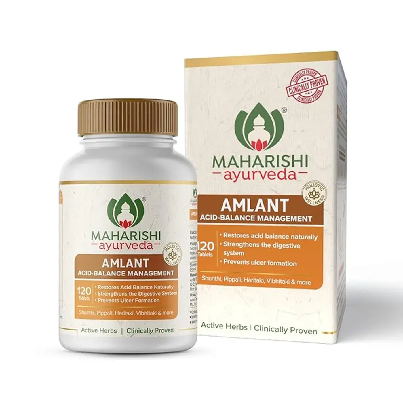 Maharishi Ayurveda Amlant | Soothes Acidity & Indigestion মহারিষি আয়ুর্বেদ আমলান্ট অ্যাসিডিটি, হার্টবার্ন, গ্যাস ও পেট ফাঁপার জন্য, হজমতন্ত্রকে শক্তিশালী করে, অ্যাসিডিটি পুনরাবৃত্তি কমাতে সাহায্য করে, অ্যাসিডিটি থেকে দ্রুত আরাম, ক্লিনিক্যালি প্রমাণিত, হরিতকি ও আরও ১৪টি শক্তিশালী ভেষজে সমৃদ্ধ