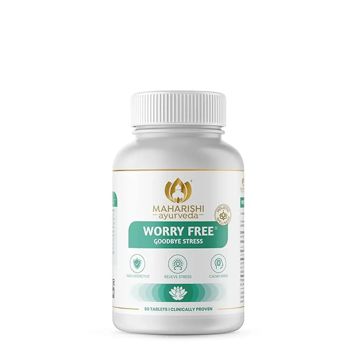 Maharishi Ayurveda Worry Free Tablets | Supports Emotional Balance महर्षि आयुर्वेद अश्वगंधा वरी फ्री आयुर्वेदिक टैबलेट्स, मन और शरीर को शांत और आरामदायक रखने में मदद करें, नशे की लत नहीं, महारिषि आयुर्वेद द्वारा