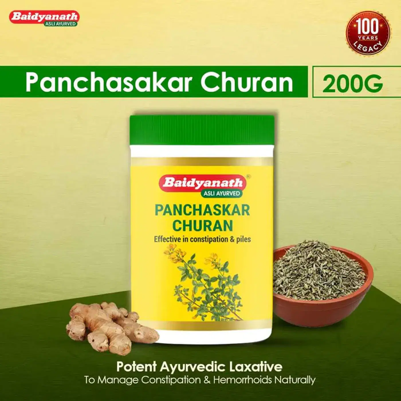 Baidyanath Panchasakar Churna | Promotes Digestive Health बैद्यनाथ असली आयुर्वेद पंचसकार चूर्ण बद्धकोष्ठता आणि मूळव्याधीसाठी