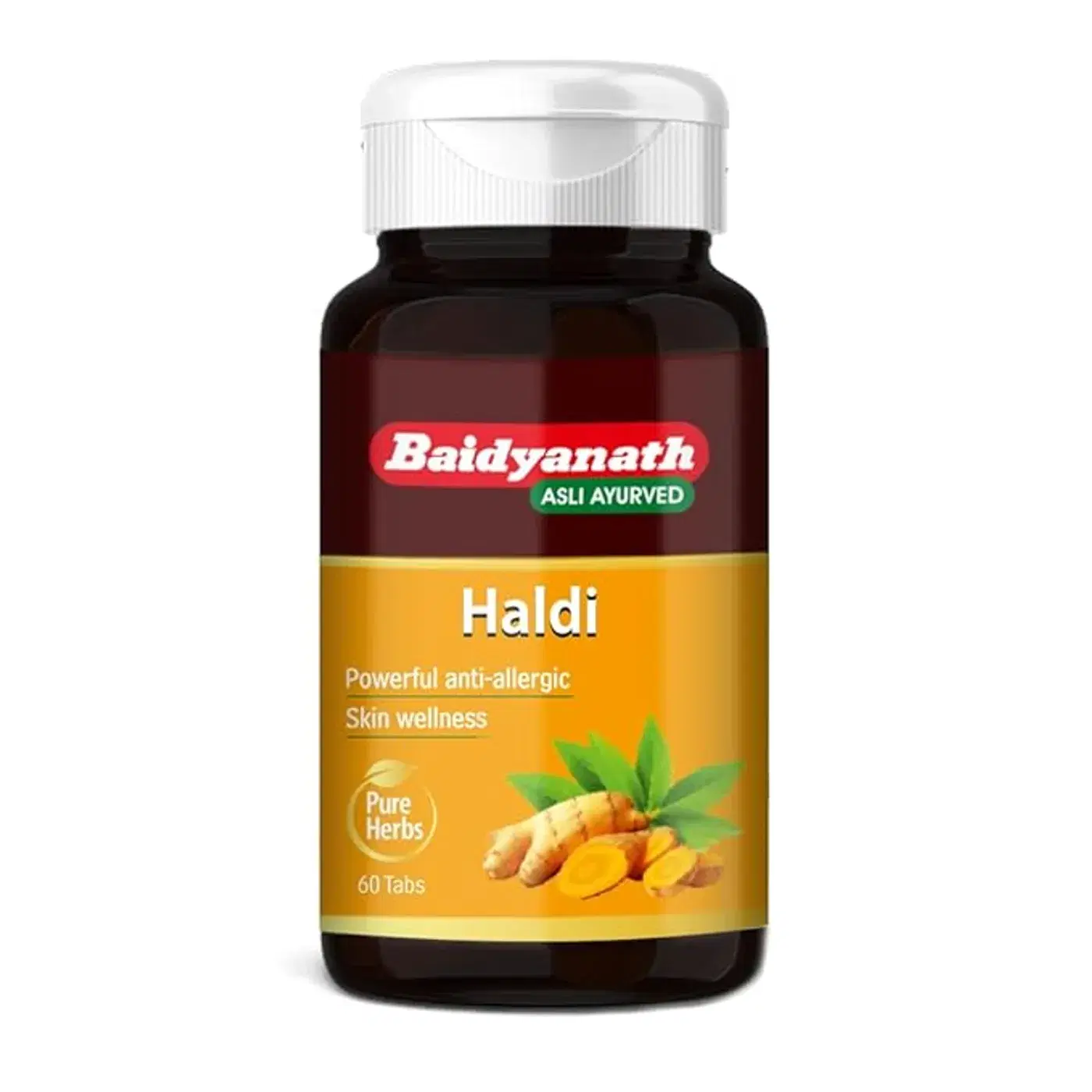 Baidyanath Haldi Tablets | Supports Immunity & Skin बैद्यनाथ हळद गोळ्या आयुर्वेदिक हळद सप्लिमेंट हरिद्रा एक्स्ट्रॅक्टसह, त्वचा आणि रोगप्रतिकारशक्तीला समर्थन देते