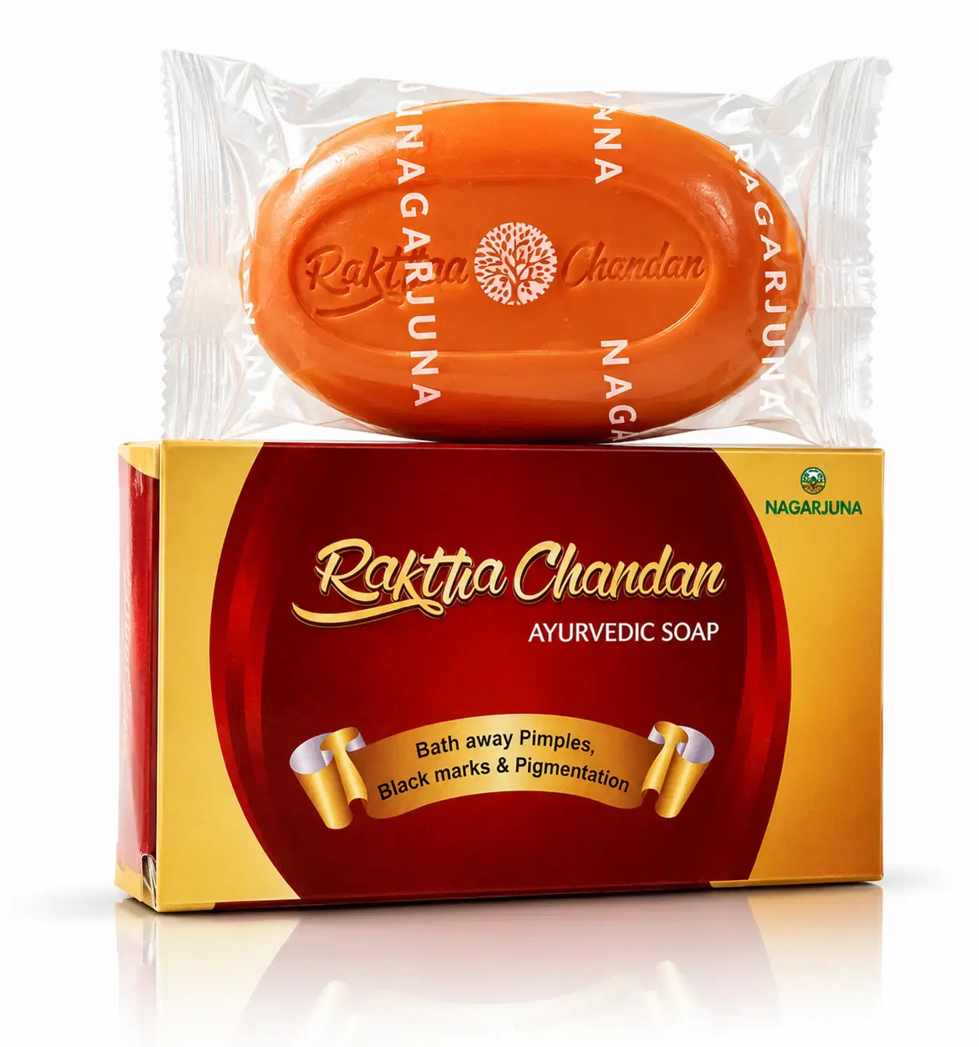 Nagarjuna Raktha Chandan Soap - Skin Cleansing & Cooling & Natural Skincare Soap