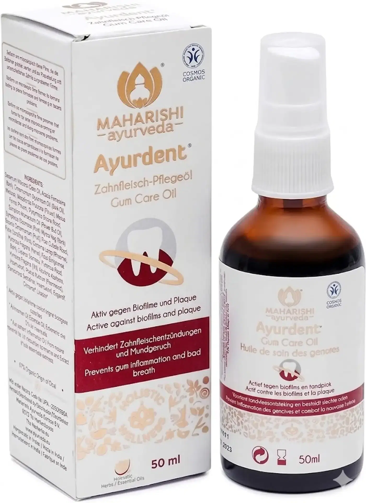 Maharishi Ayurveda Gum Care Oil | Supports Healthy Gums महर्षी आयुर्वेद गम केअर ऑइल - तीळ तेल आणि पेपरमिंट आधारित - हिरड्यांचे संरक्षण - तोंडाची स्वच्छता - आयुर्देंट