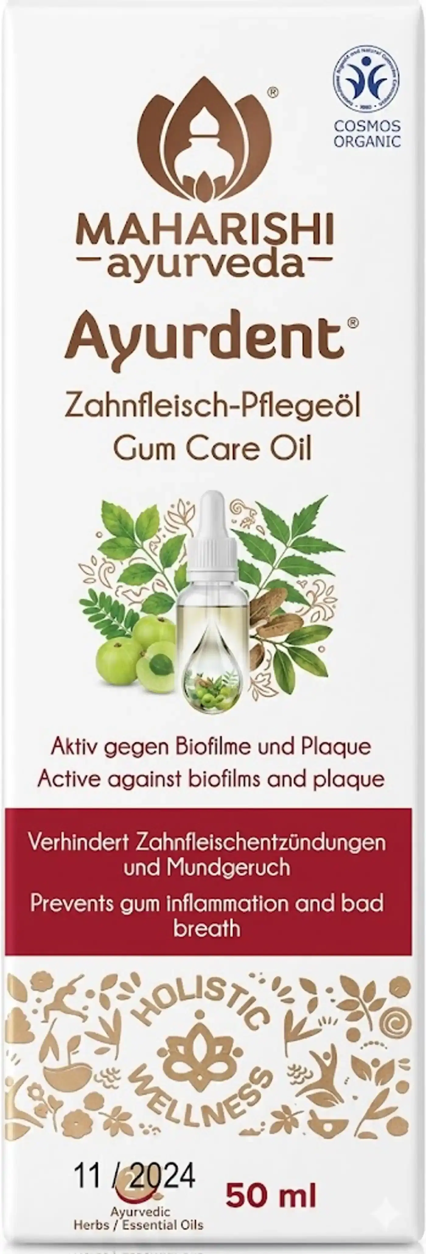 Maharishi Ayurveda Gum Care Oil | Supports Healthy Gums 2 महर्षी आयुर्वेद गम केअर ऑइल - तीळ तेल आणि पेपरमिंट आधारित - हिरड्यांचे संरक्षण - तोंडाची स्वच्छता - आयुर्देंट 2