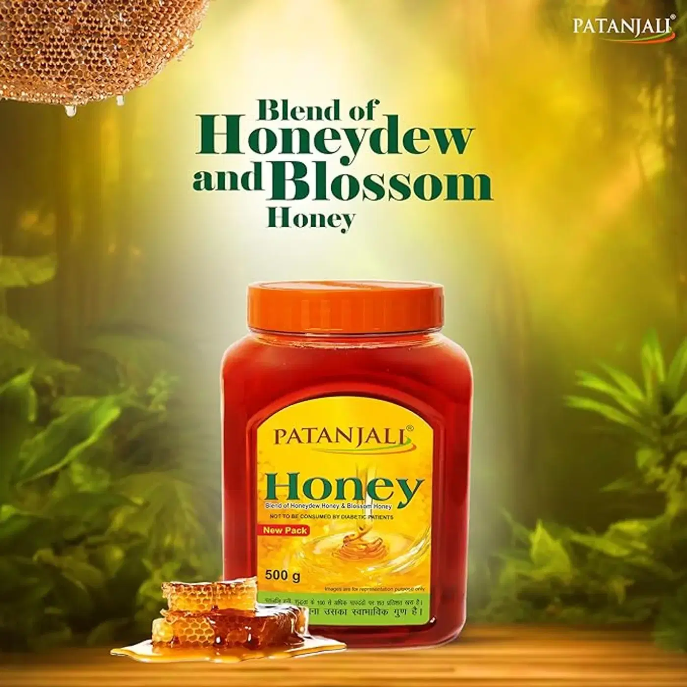 Patanjali Pure Honey for Energy, Immunity & Natural Sweetener 3 Patanjali Pure Honey 100% Natural Ayurvedic Sweetener 3