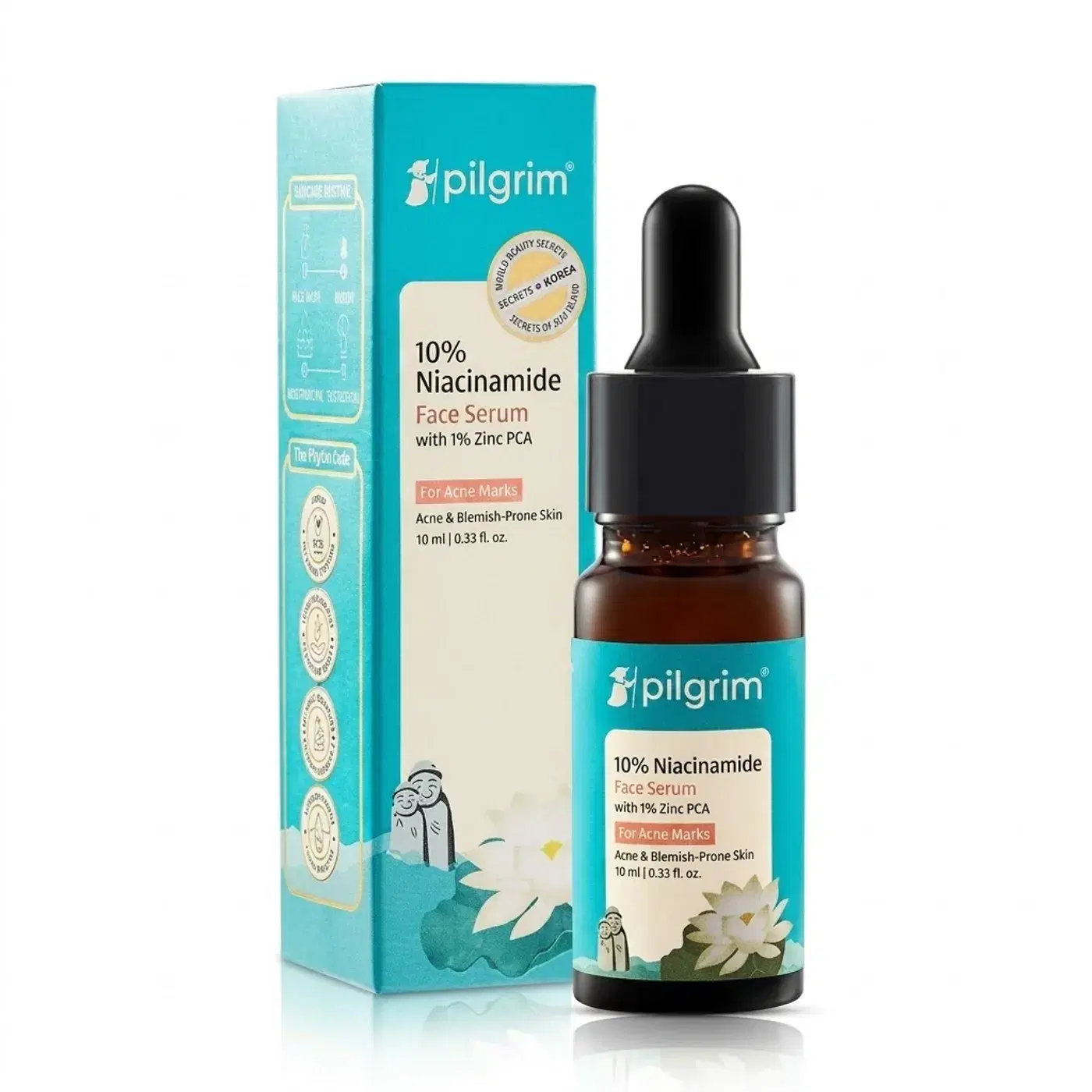Pilgrim Niacinamide Face Serum for Clear, Bright & Smooth Skin Pilgrim 10% Niacinamide Serum 30ml For Acne Marks|With 1% Zinc PCA, Salicylic & Hyaluronic Acid|Niacinamide Serum For Oily Skin, Acne-Prone, Combination, Normal Skin|Oil Control, Anti-Acne|Women & Men