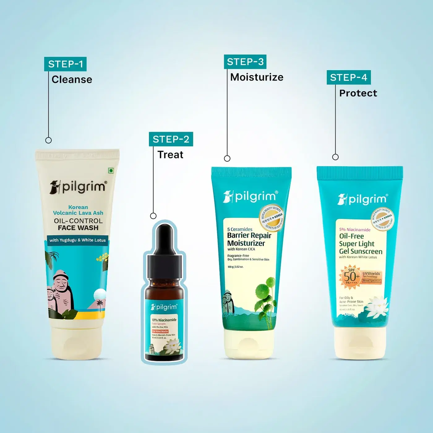 Pilgrim Niacinamide Face Serum for Clear, Bright & Smooth Skin 2 Pilgrim 10% Niacinamide Serum 30ml For Acne Marks|With 1% Zinc PCA, Salicylic & Hyaluronic Acid|Niacinamide Serum For Oily Skin, Acne-Prone, Combination, Normal Skin|Oil Control, Anti-Acne|Women & Men 2