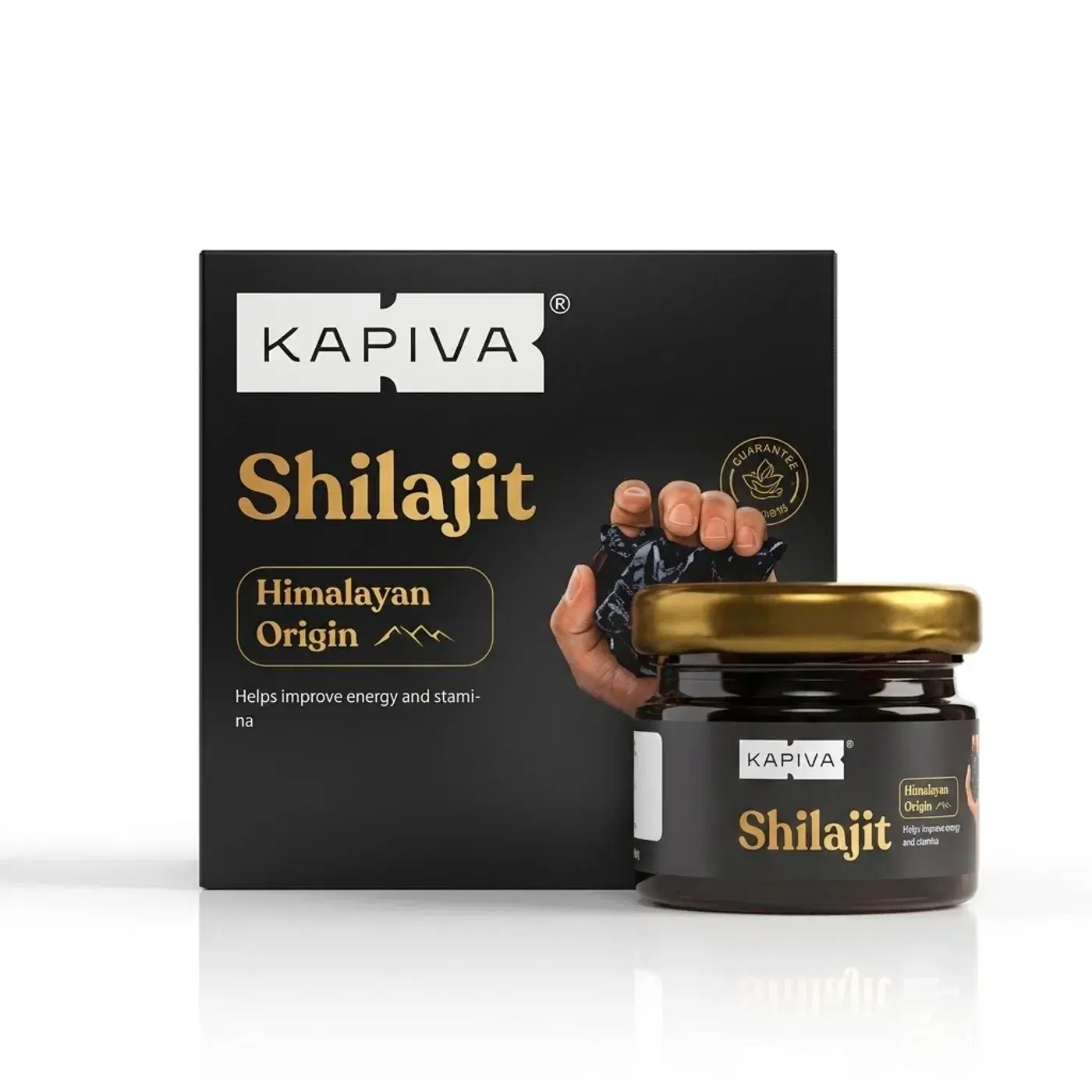 Kapiva Shilajit Resin for Energy & Stamina Boost Naturally कपिवा हिमालयन शिलाजीत रेज़िन स्टैमिना और एनर्जी के लिए