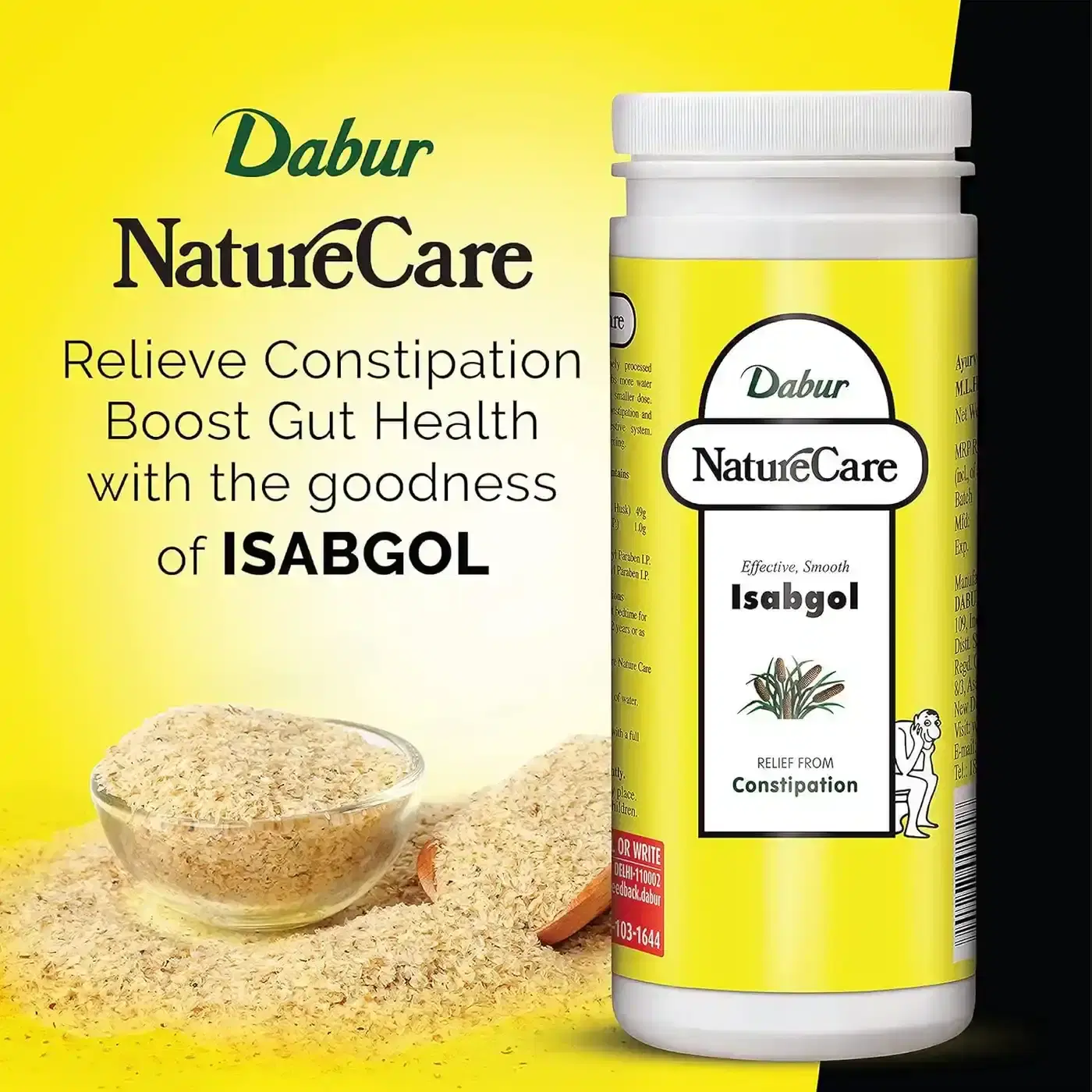 Dabur Nature Care Isabgol | Ayurvedic Constipation Relief 2 डाबर नेचर केयर इसबगोल| कब्ज से प्रभावी राहत प्रदान करता है 2