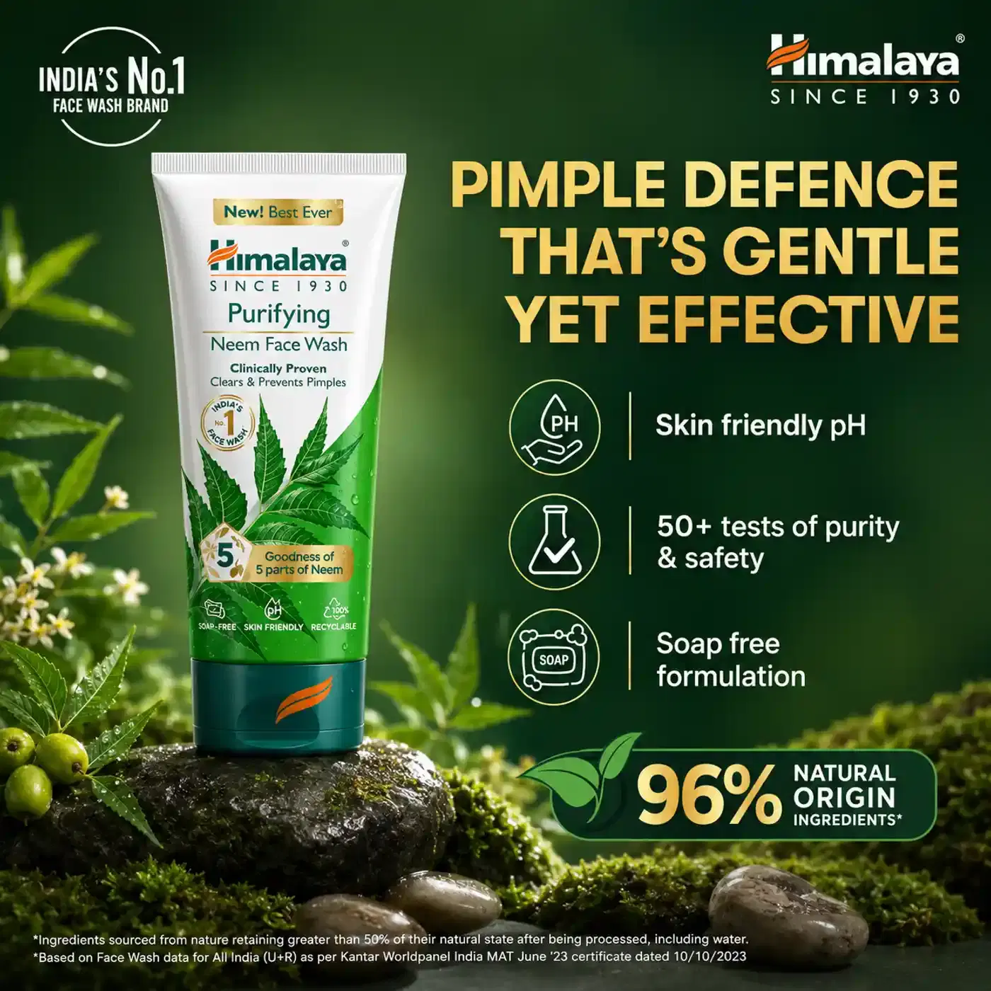 Himalaya Neem Face Wash for Acne & Pimple Control | Quikdu 3 हिमालय प्युरिफायिंग नीम फेस वॉश | मुरुमे आणि पुरळ साफ करते आणि त्यांना प्रतिबंधित करते | कडुलिंबाच्या ५ भागांपासून बनवलेले | नवीन आणि आतापर्यंतचे सर्वोत्तम वैद्यकीयदृष्ट्या सिद्ध केलेले सूत्र | हळुवारपणे स्वच्छ करते | पुरुष आणि महिलांसाठी | ४०० मिली 3