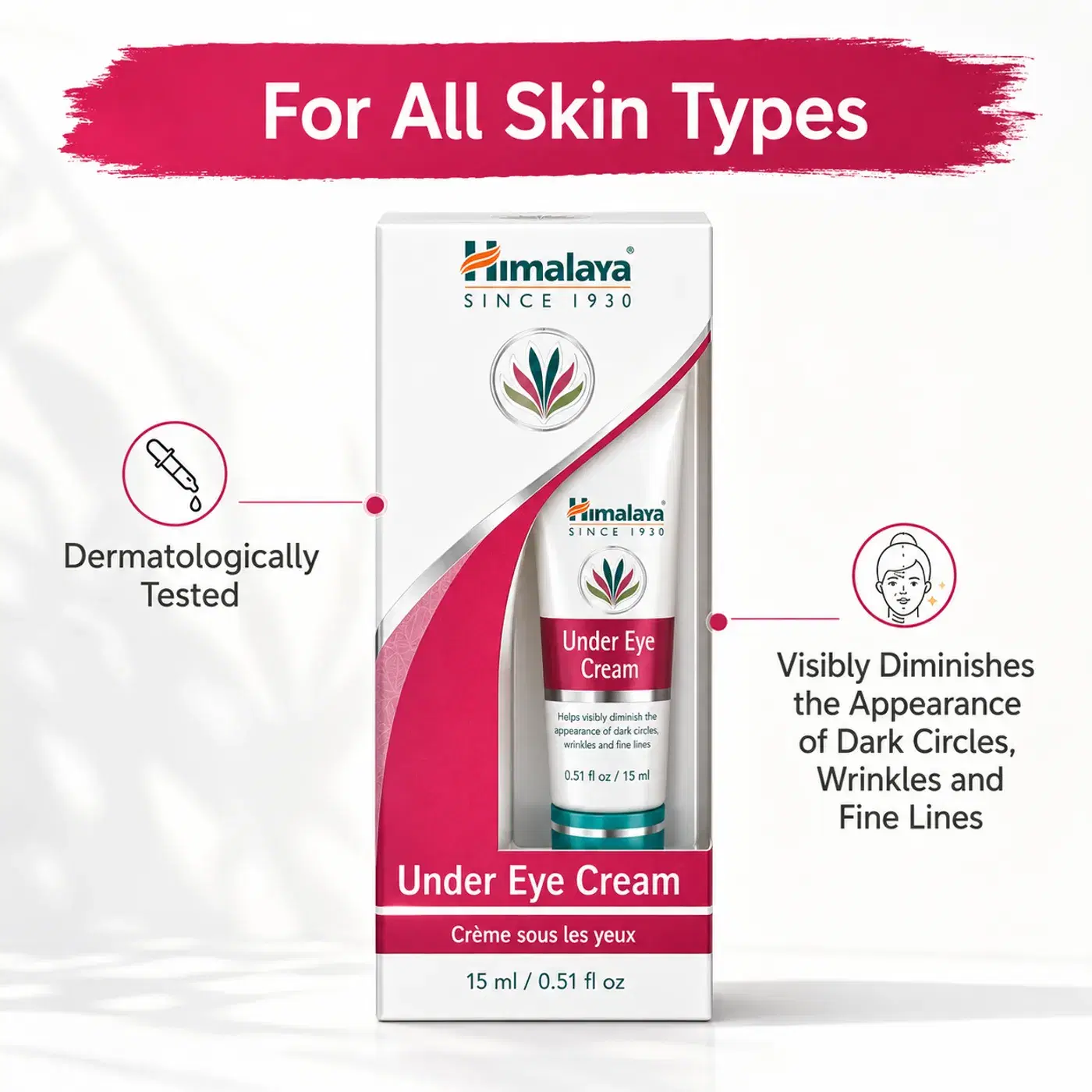 Under Eye Cream for Dark Circles | Himalaya 2 उजळ आणि ताजेतवाने डोळ्यांसाठी हिमालय अंडर आय क्रीम 2