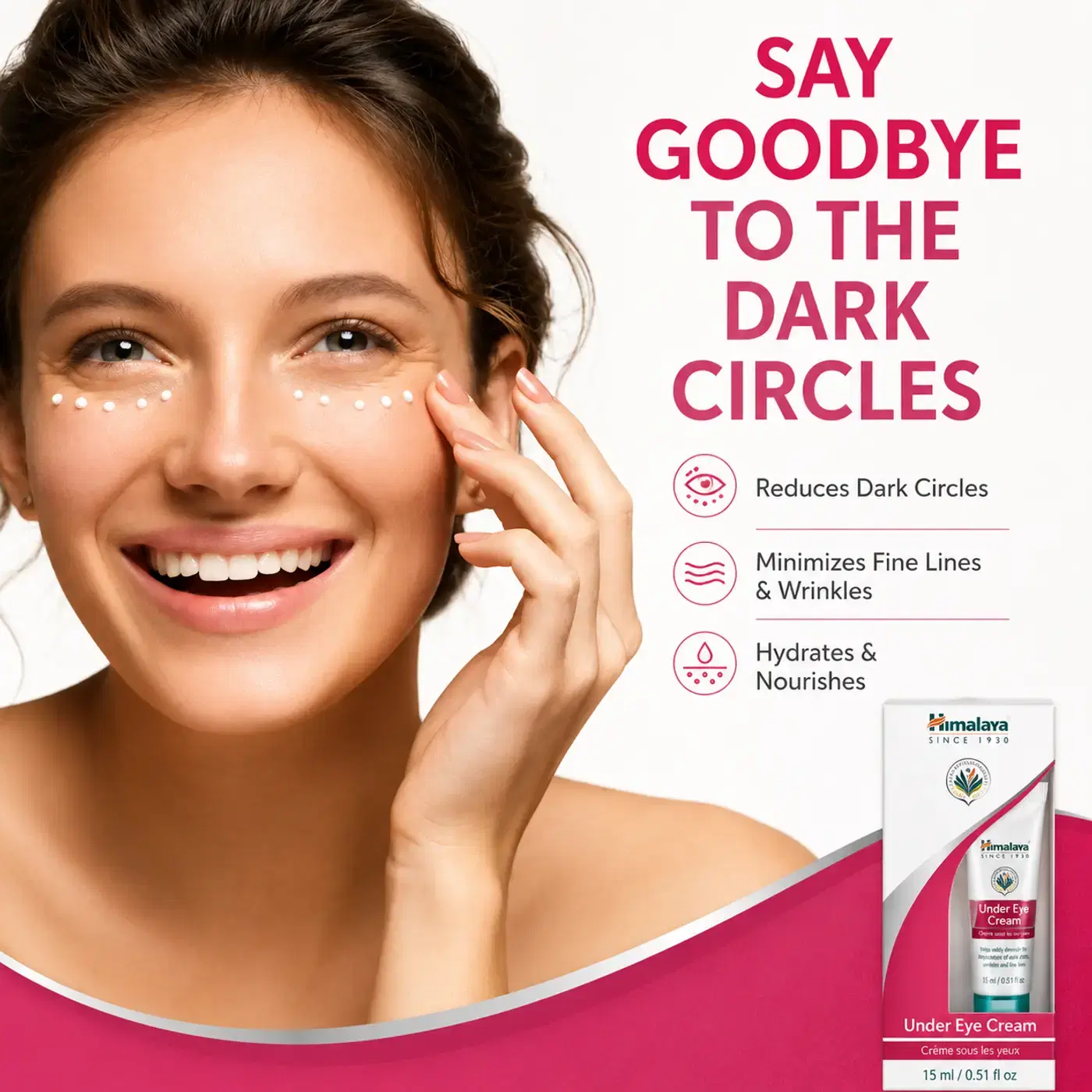 Under Eye Cream for Dark Circles | Himalaya 3 उजळ आणि ताजेतवाने डोळ्यांसाठी हिमालय अंडर आय क्रीम 3