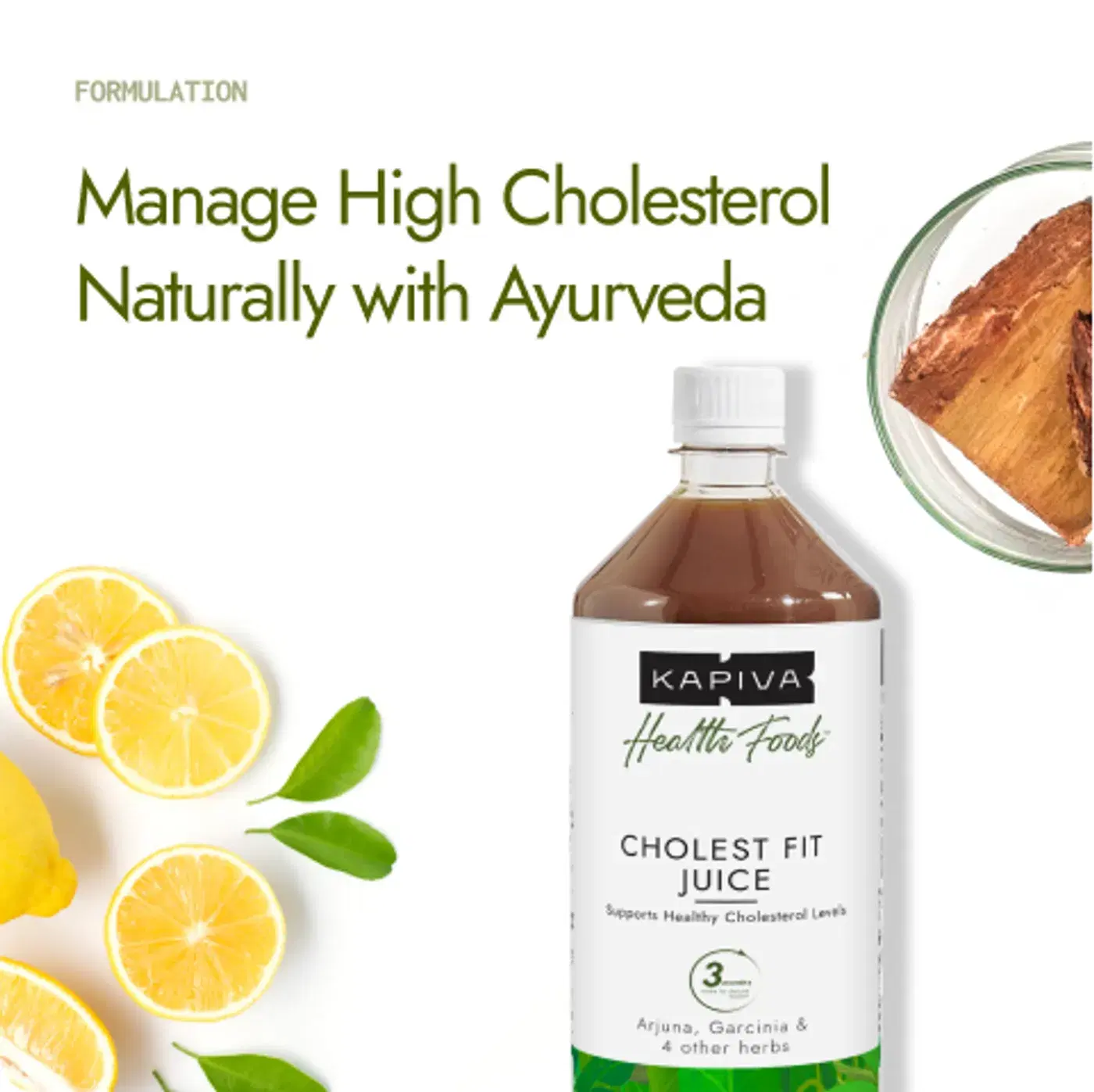 Kapiva Cholest Care Juice | Supports Healthy Cholesterol Levels 4 Kapiva Cholest Care Juice | আধুনিক আয়ুর্বেদিক কোলেস্টেরল যত্ন 4