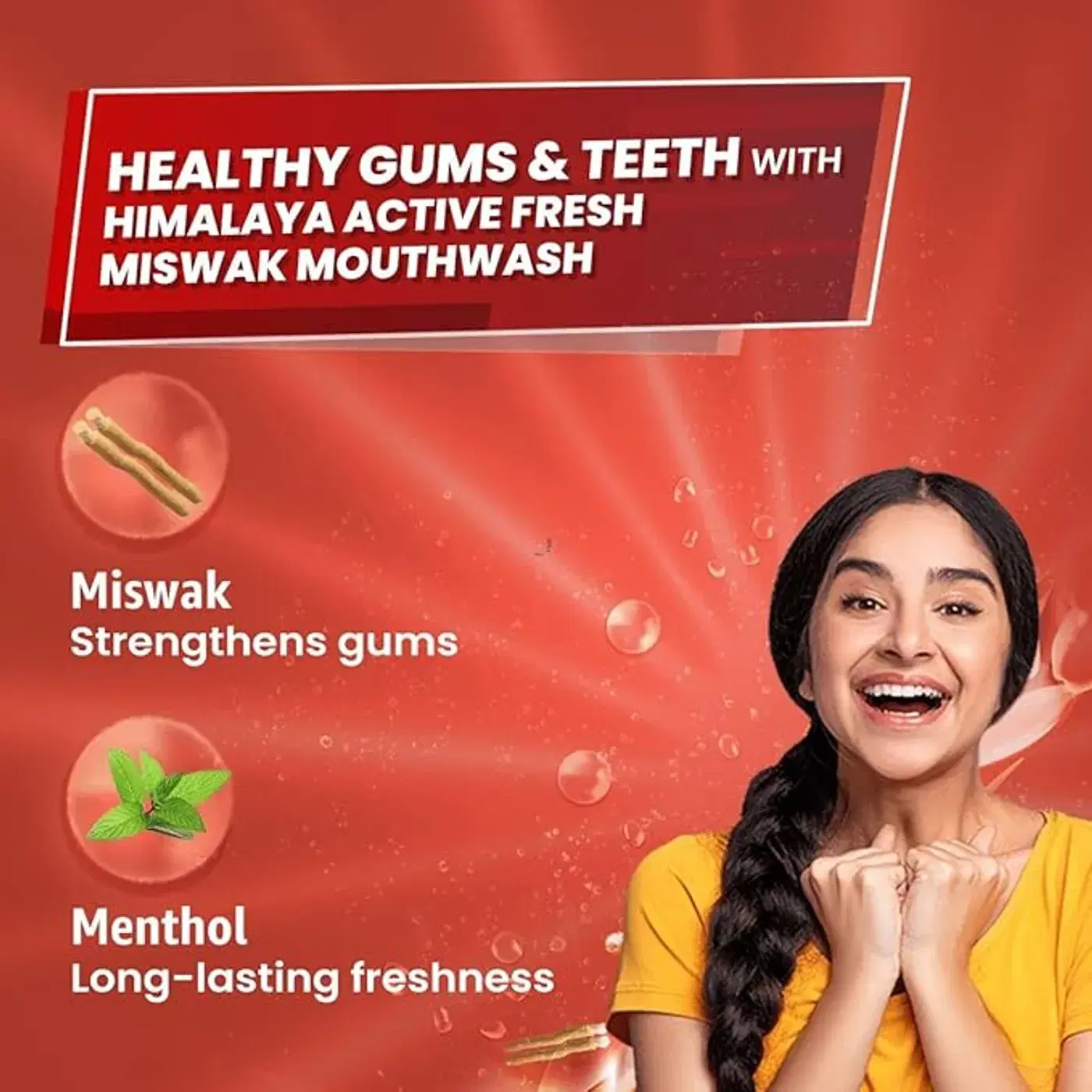 Herbal Miswak Mouthwash for Fresh Breath & Oral Care 3 Himalaya Active Fresh Miswak Mouthwash for Fresh Breath & Gum Protection 3