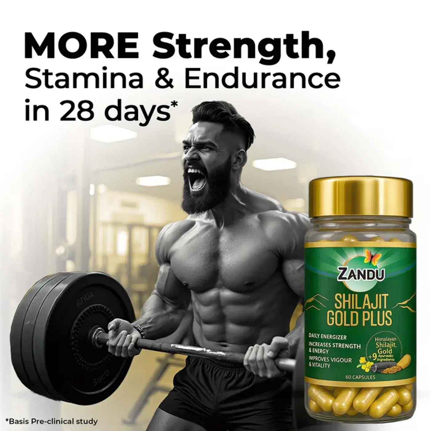 Zandu Shilajit Gold Plus | Boost Stamina & Energy 2 ஜாண்டு ஷிலாஜித் கோல்ட் பிளஸ் கேப்சூல்கள் | 28 நாட்களில் இயற்கையாக உங்கள் ஸ்டாமினா, வலிமை & ஆற்றலை அதிகரிக்கவும் | 100% தூய ஹிமாலயன் ஷிலாஜித் 2