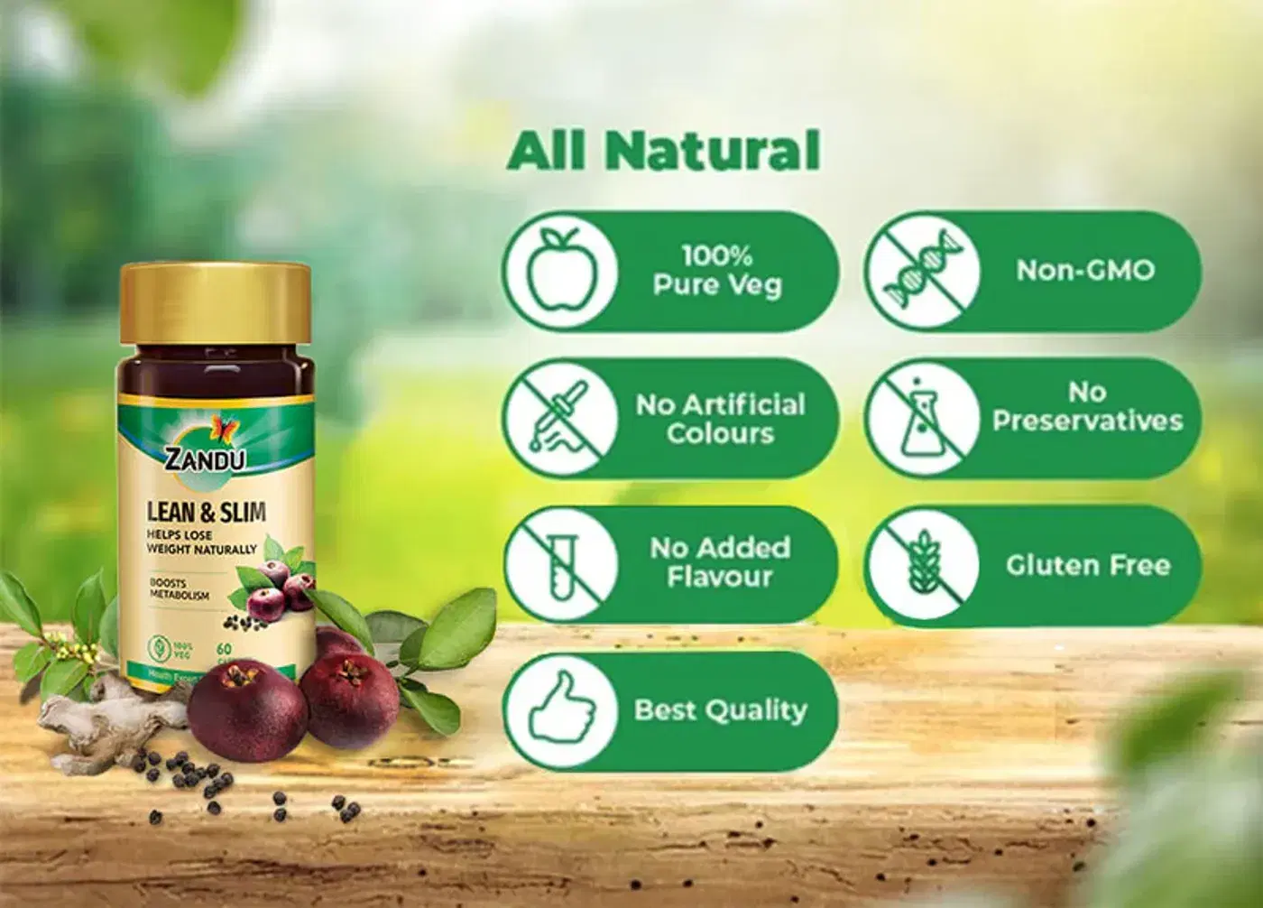 Zandu Lean & Slim Capsules | Boost Metabolism Naturally 3 ஜாண்டு லீன் & ஸ்லிம் கேப்சூல்கள் | மெட்டபாலிசம் மற்றும் எடை மேலாண்மைக்கு ஆதரவு அளிக்கிறது 3