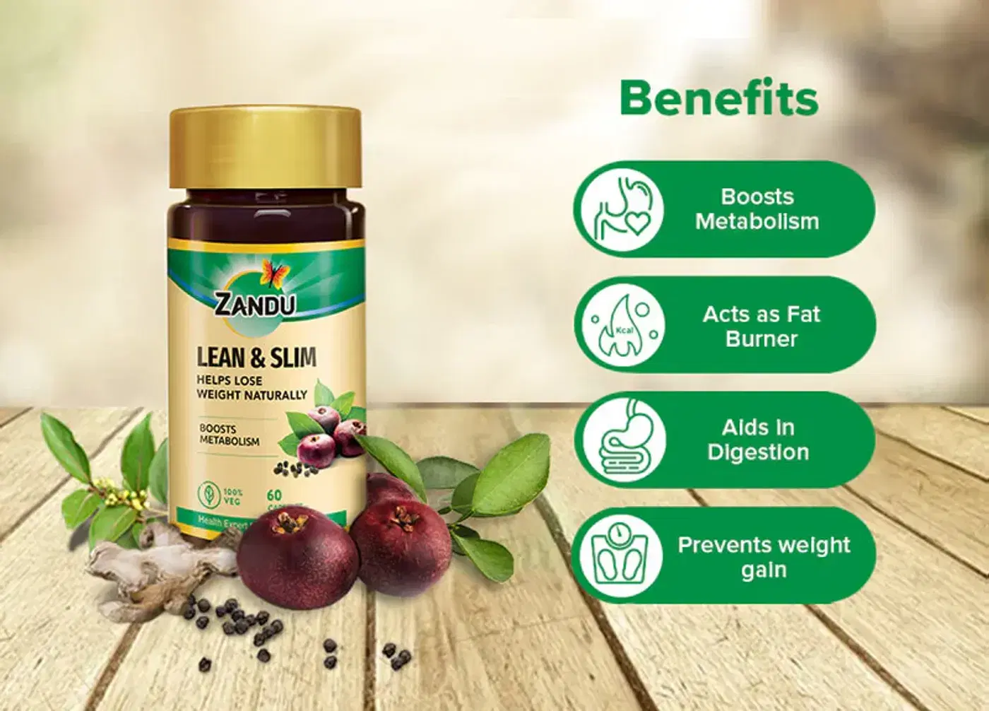 Zandu Lean & Slim Capsules | Boost Metabolism Naturally 4 ஜாண்டு லீன் & ஸ்லிம் கேப்சூல்கள் | மெட்டபாலிசம் மற்றும் எடை மேலாண்மைக்கு ஆதரவு அளிக்கிறது 4