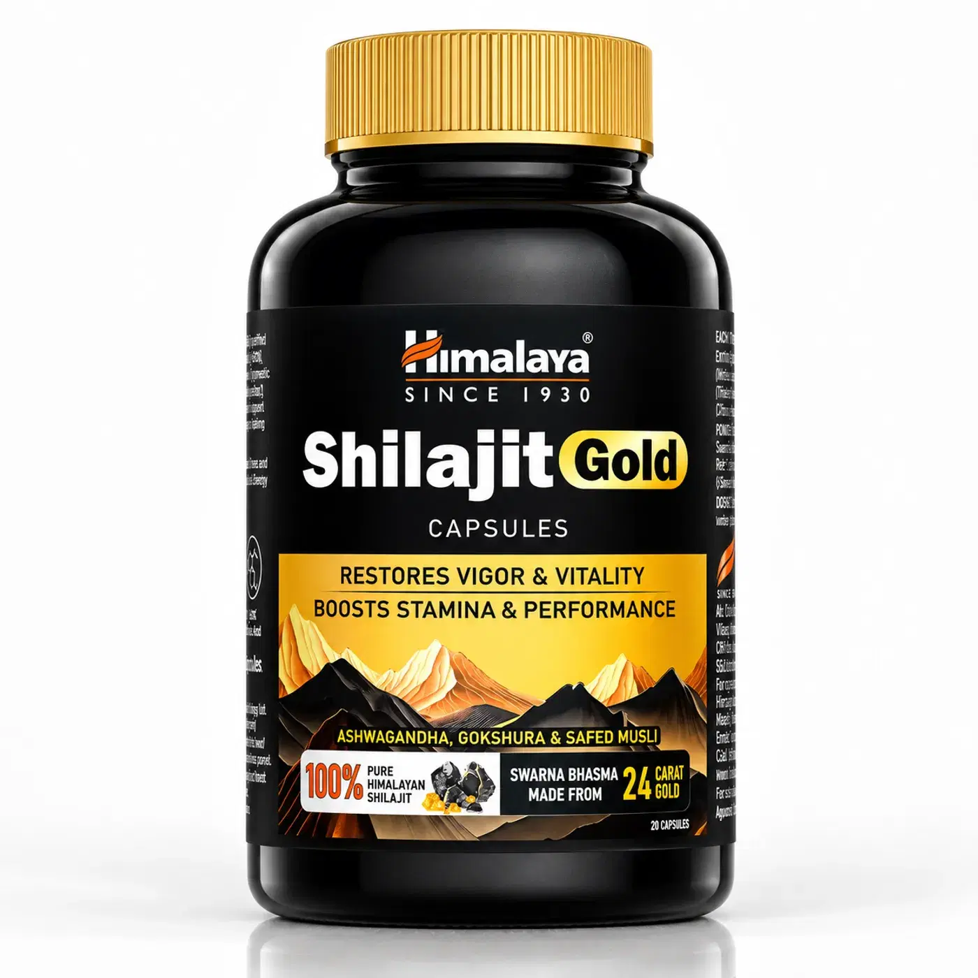 Himalaya Shilajit Gold Capsules for Enhanced Vitality, Energy & Stamina