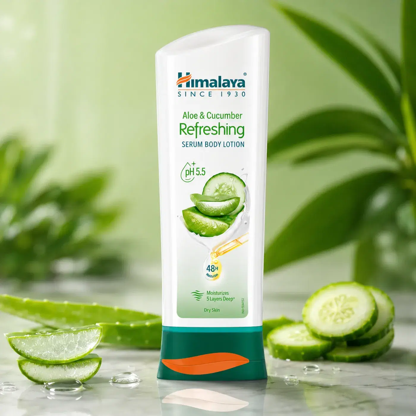 Himalaya Cucumber Refreshing Lotion हिमालया एलो और खीरा रिफ्रेशिंग सीरम बॉडी लोशन, हाइड्रेटेड, मुलायम और ताज़ा त्वचा के लिए