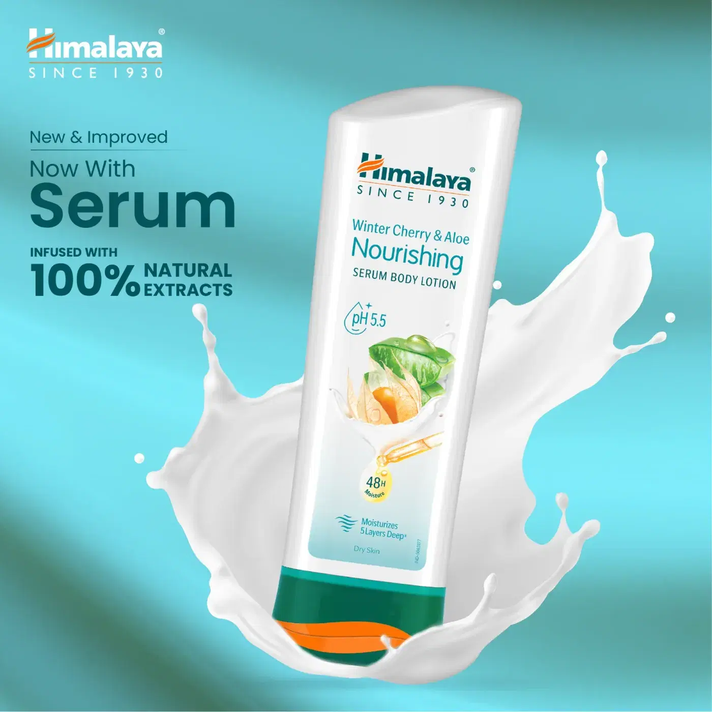 Himalaya Nourishing Body Lotion 400ml 2 Himalaya Winter Cherry & Aloe Nourishing Serum Body Lotion | Deeply Nourishes & Repairs Dry Skin | 48H Long-Lasting Moisturization | pH 5.5 Balanced Formula 2