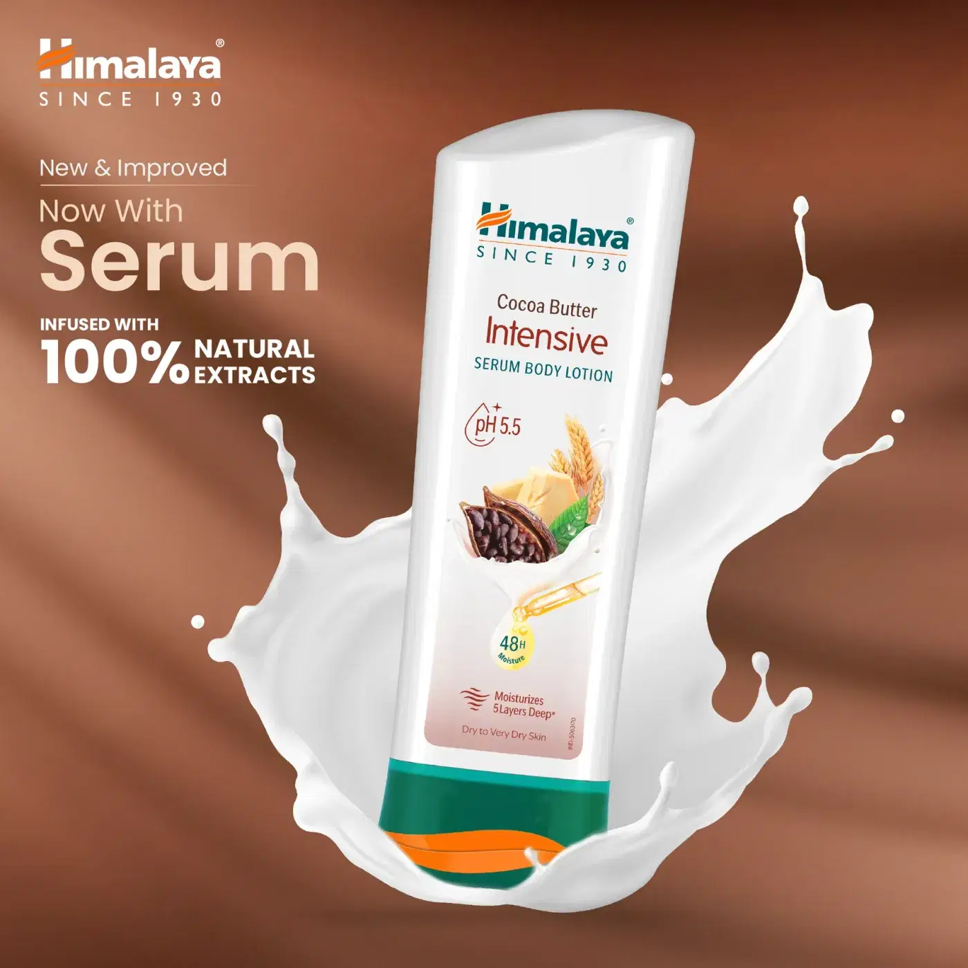 Himalaya Herbals Butter Intensive Lotion 6 Himalaya Cocoa Butter Intensive Serum Body Lotion | Nourishes & Softens Dry Skin | Enriched with Cocoa Butter & Wheat Germ Oil | pH 5.5 Balanced | 48H Moisture Lock 6