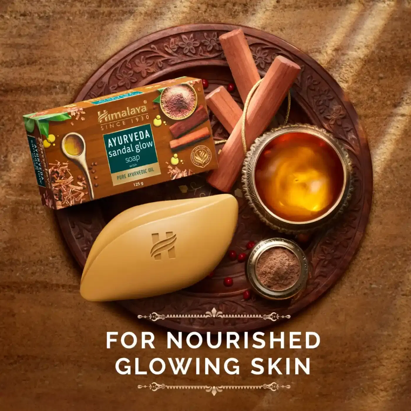 Himalaya Ayurveda Sandal Glow Soap 2 हिमालया आयुर्वेद सैंडल ग्लो साबुन - मुलायम, चिकनी और चमकदार त्वचा के लिए 2